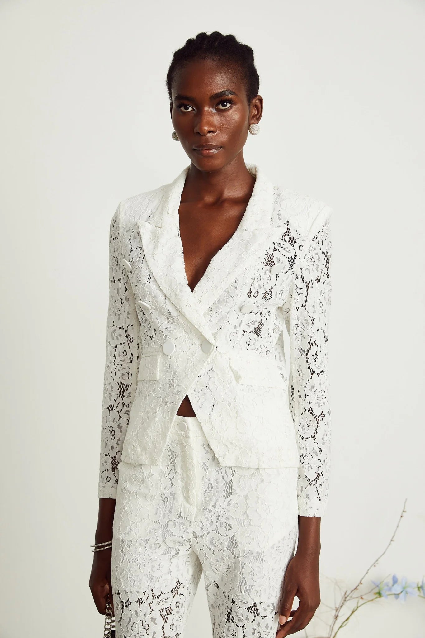 Willow Blazer & Trousers Lace Matching Set