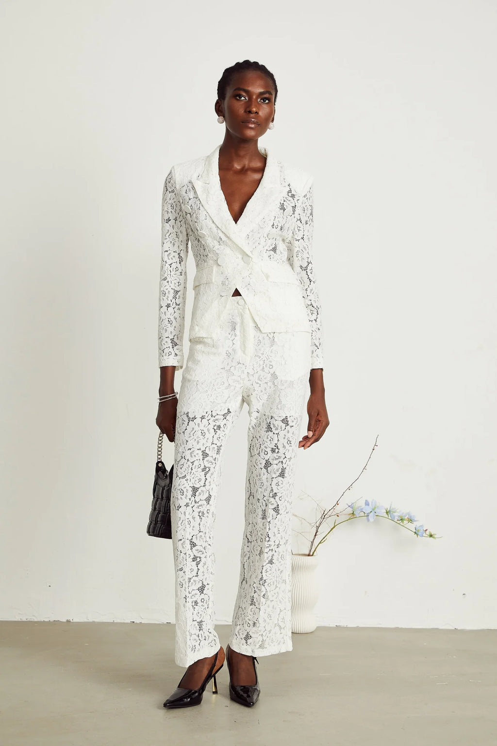 Willow Blazer & Trousers Lace Matching Set