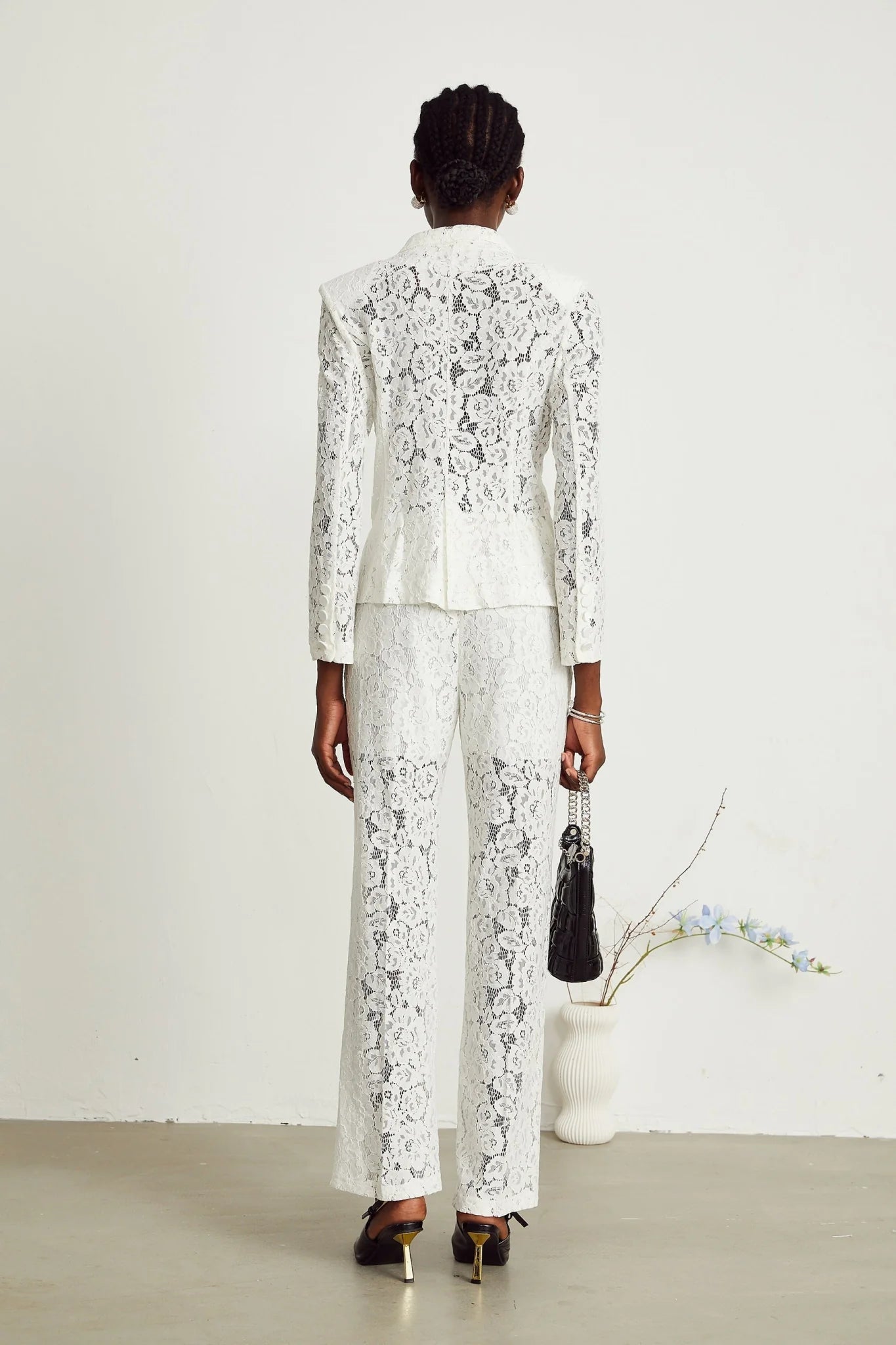 Willow Blazer & Trousers Lace Matching Set