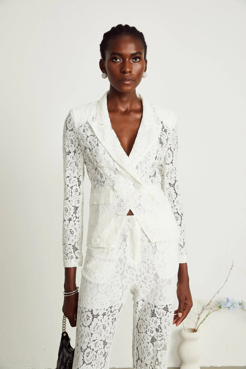 Willow Blazer & Trousers Lace Matching Set