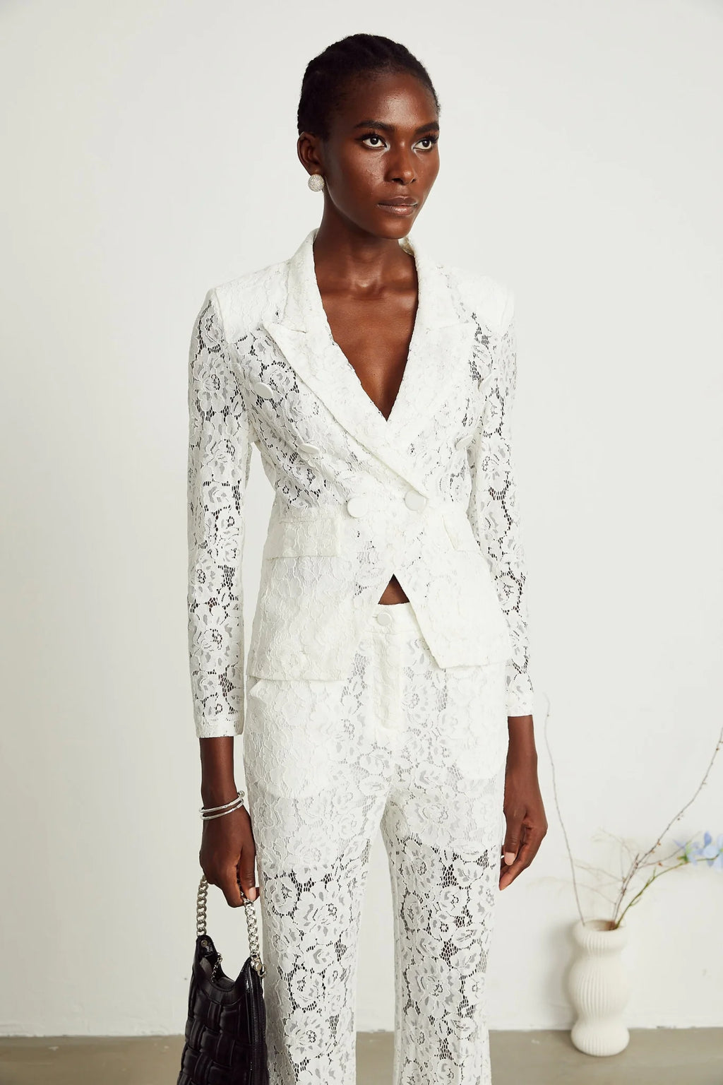 Willow Blazer & Trousers Lace Matching Set