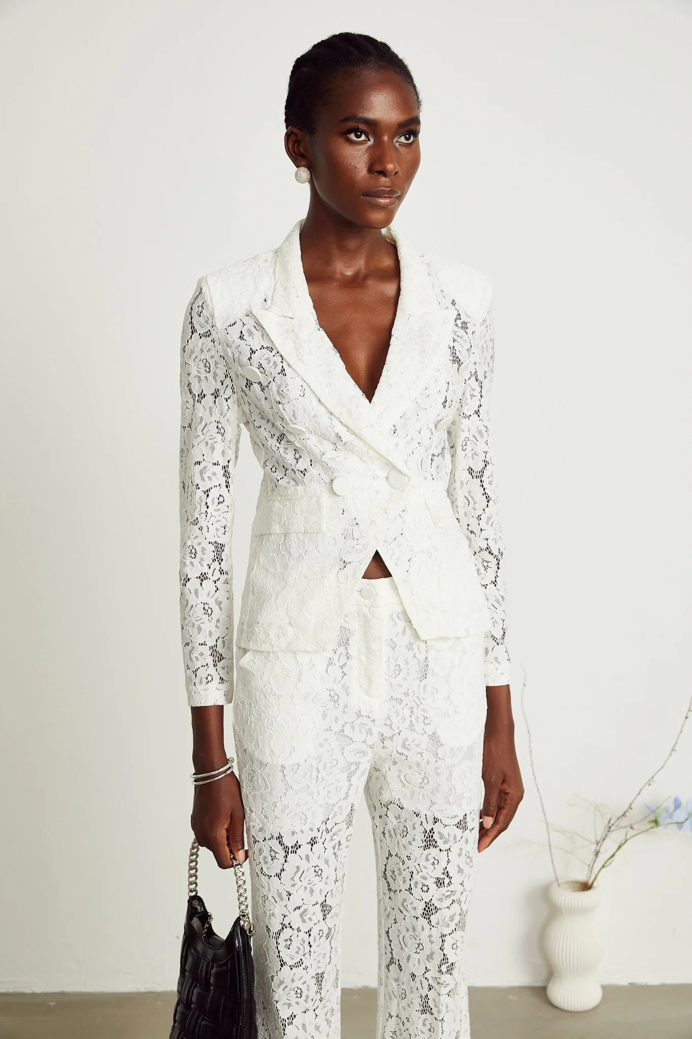 Willow Blazer & Trousers Lace Matching Set