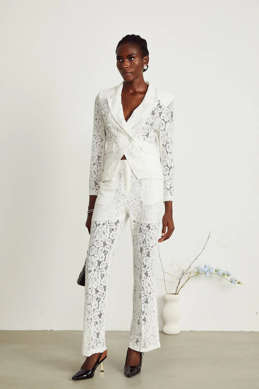 Willow Blazer & Trousers Lace Matching Set
