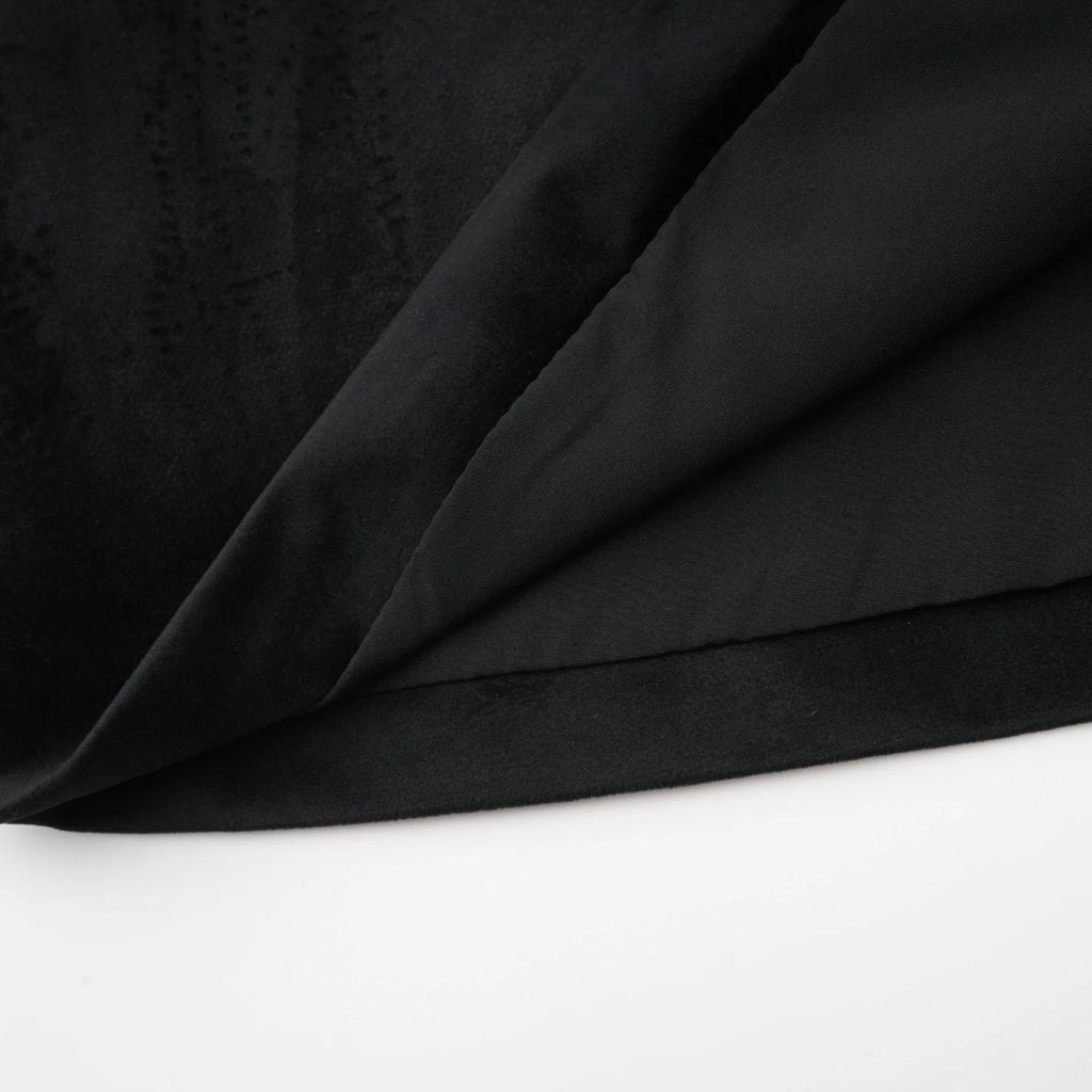 Willow Mini Dress Black Velvet Crystal Belt
