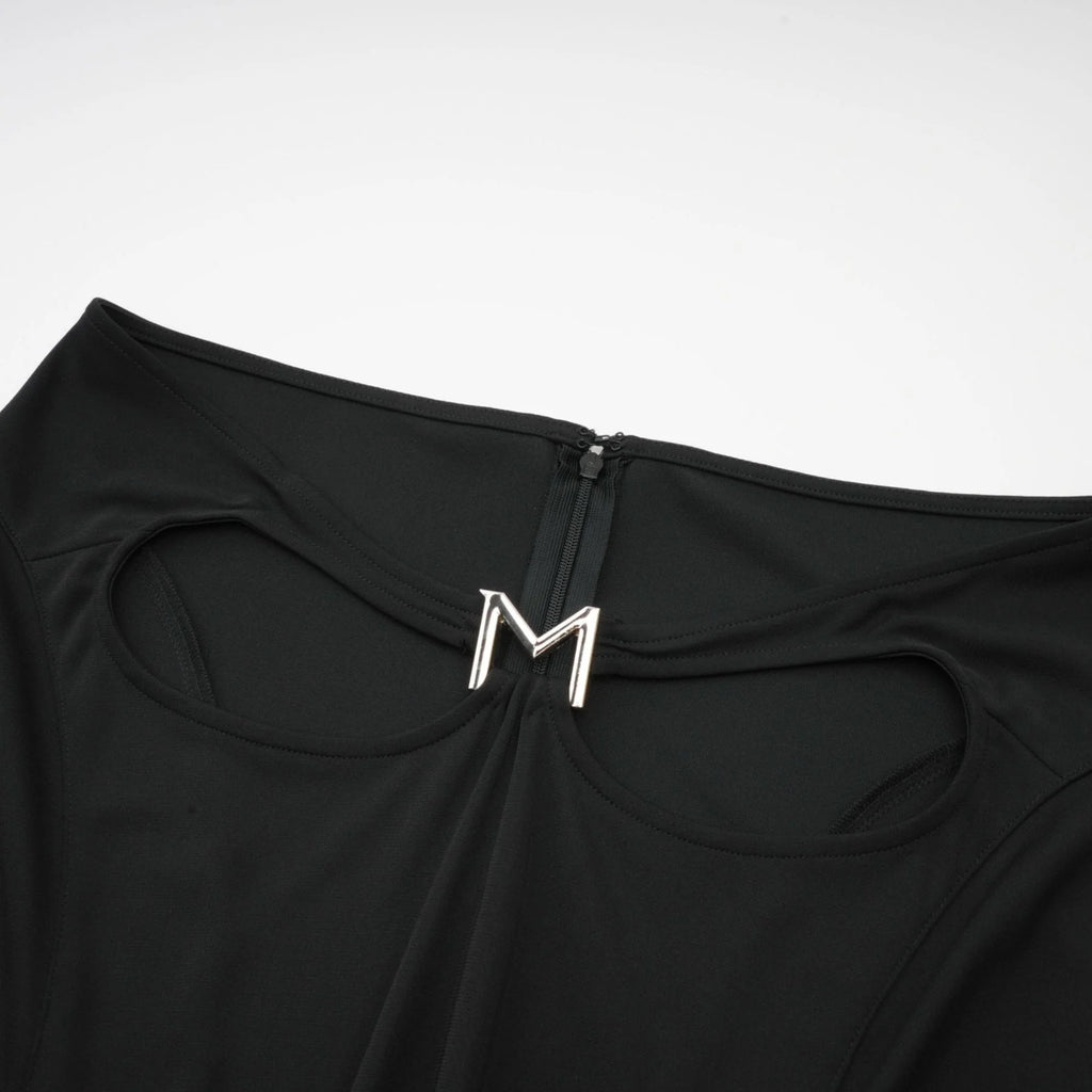 Winter Skirt with Logo Motif & Cut Out Detailing