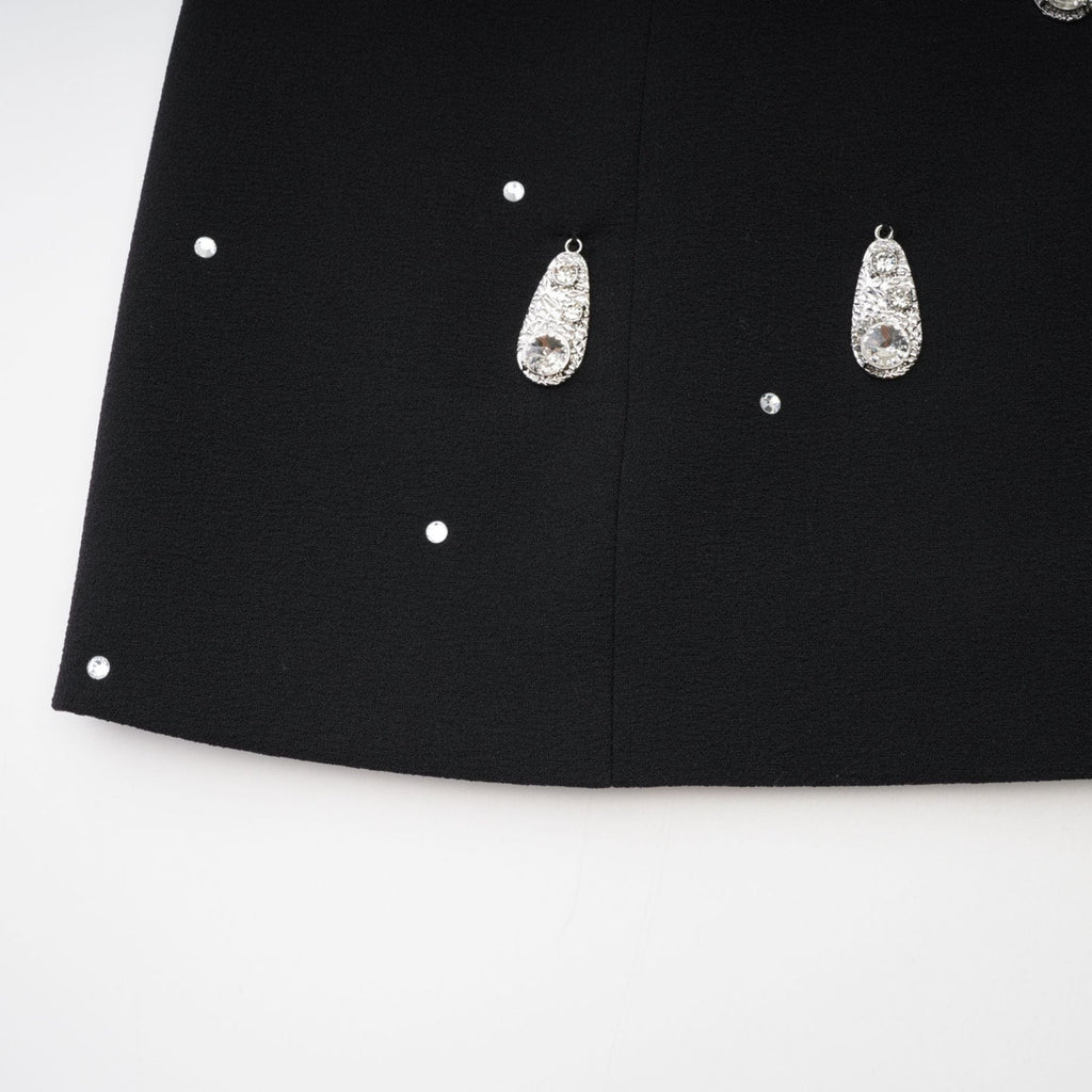 Ysabeau Embellished Mini Dress With Oversized Bow