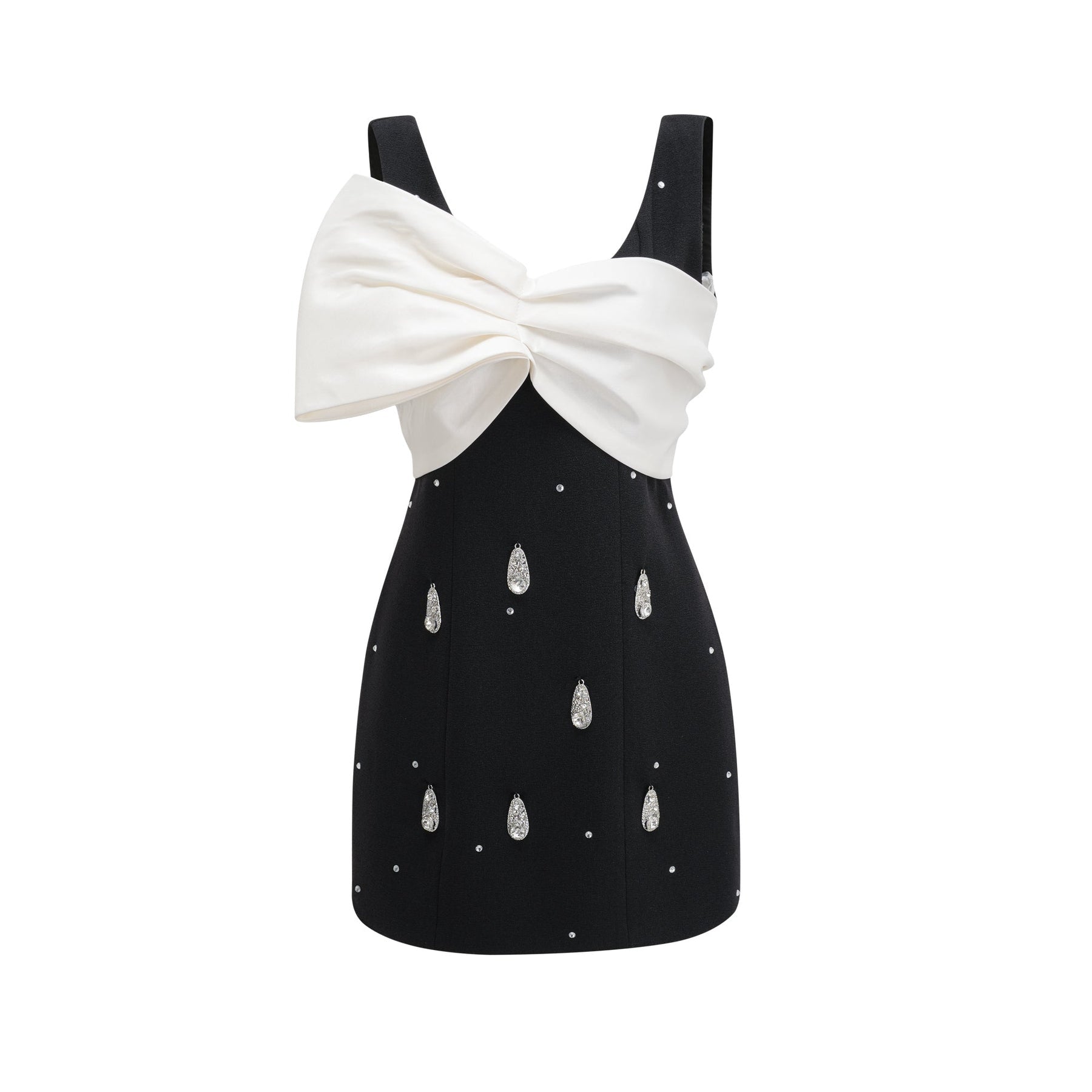 Ysabeau Embellished Mini Dress With Oversized Bow