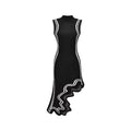 Zaira Mini Dress Floral Panel Round Neck Feminine Touch
