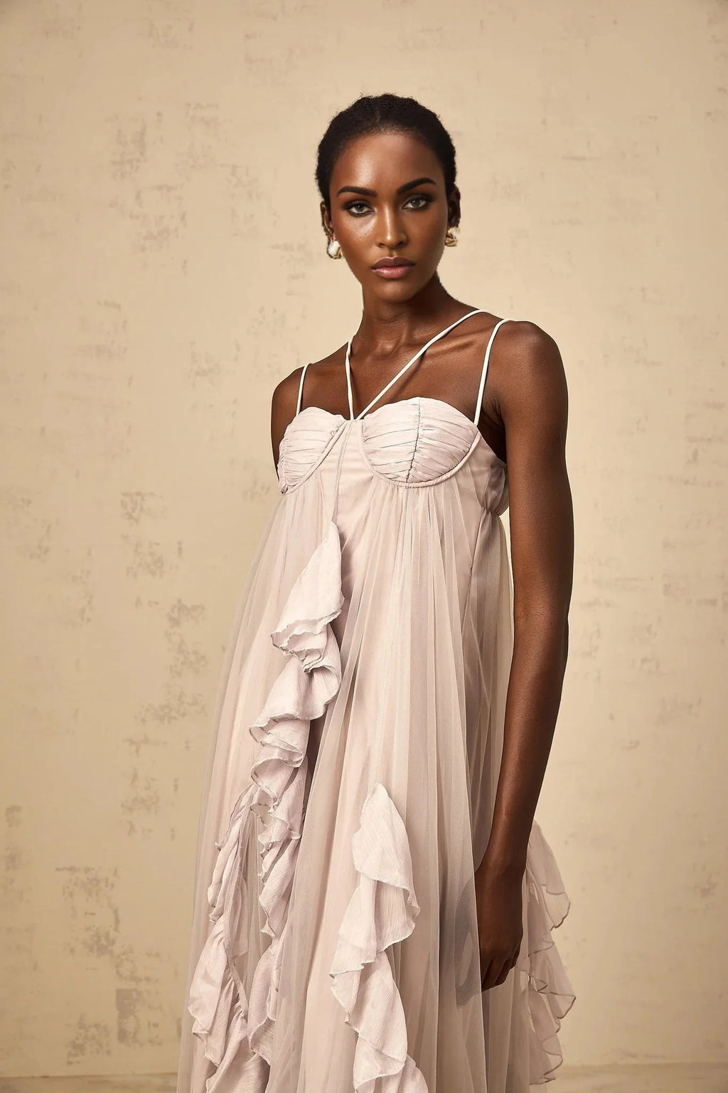Zaylee Maxi Dress Light Purple Layered Ruffles