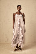 Zaylee Maxi Dress Light Purple Layered Ruffles