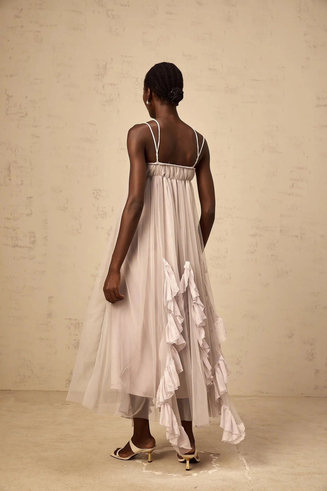 Zaylee Maxi Dress Light Purple Layered Ruffles