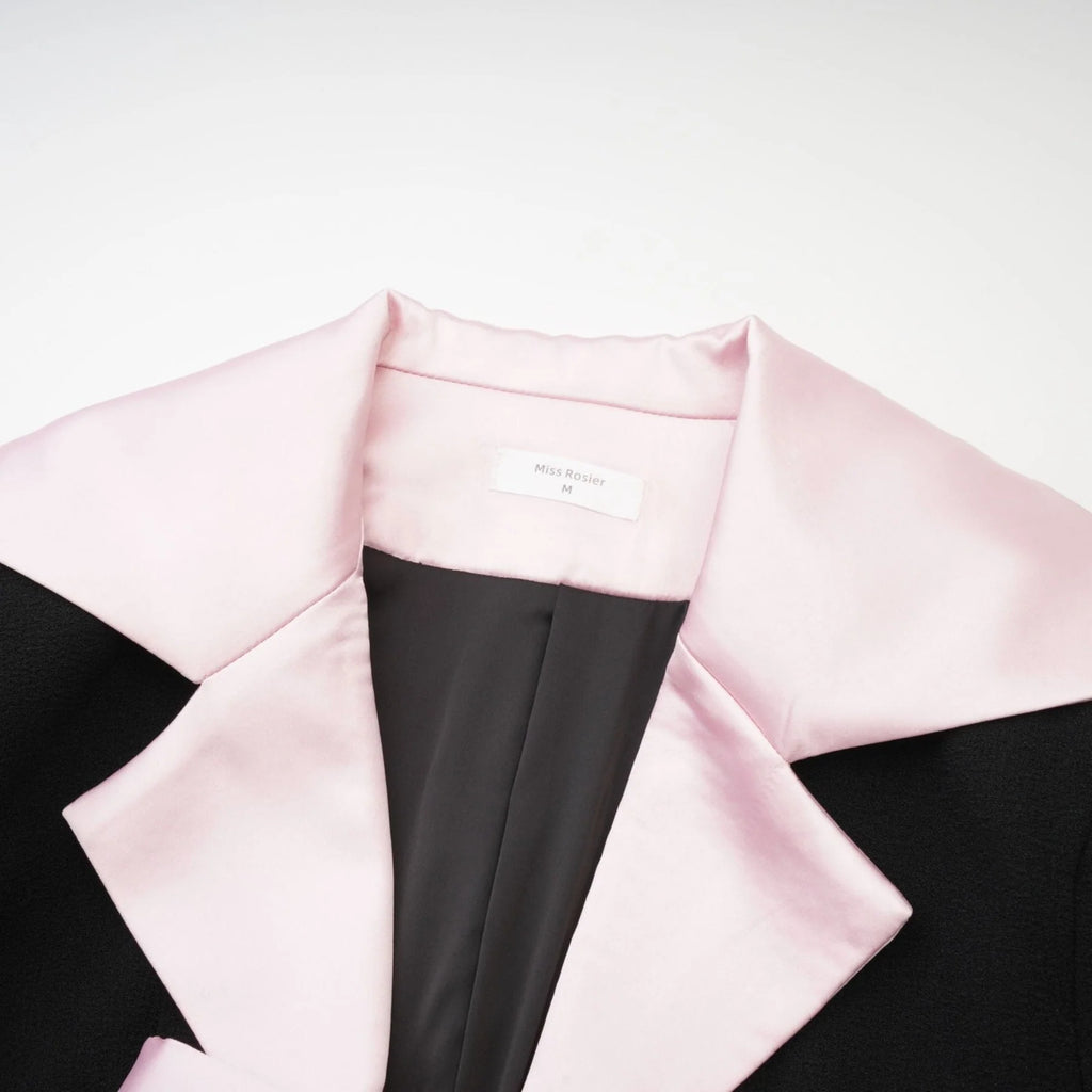 Zelda Jacket & Skirt Pink Black Matching Set