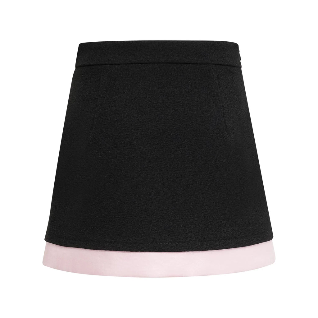 Zelda Jacket & Skirt Pink Black Matching Set
