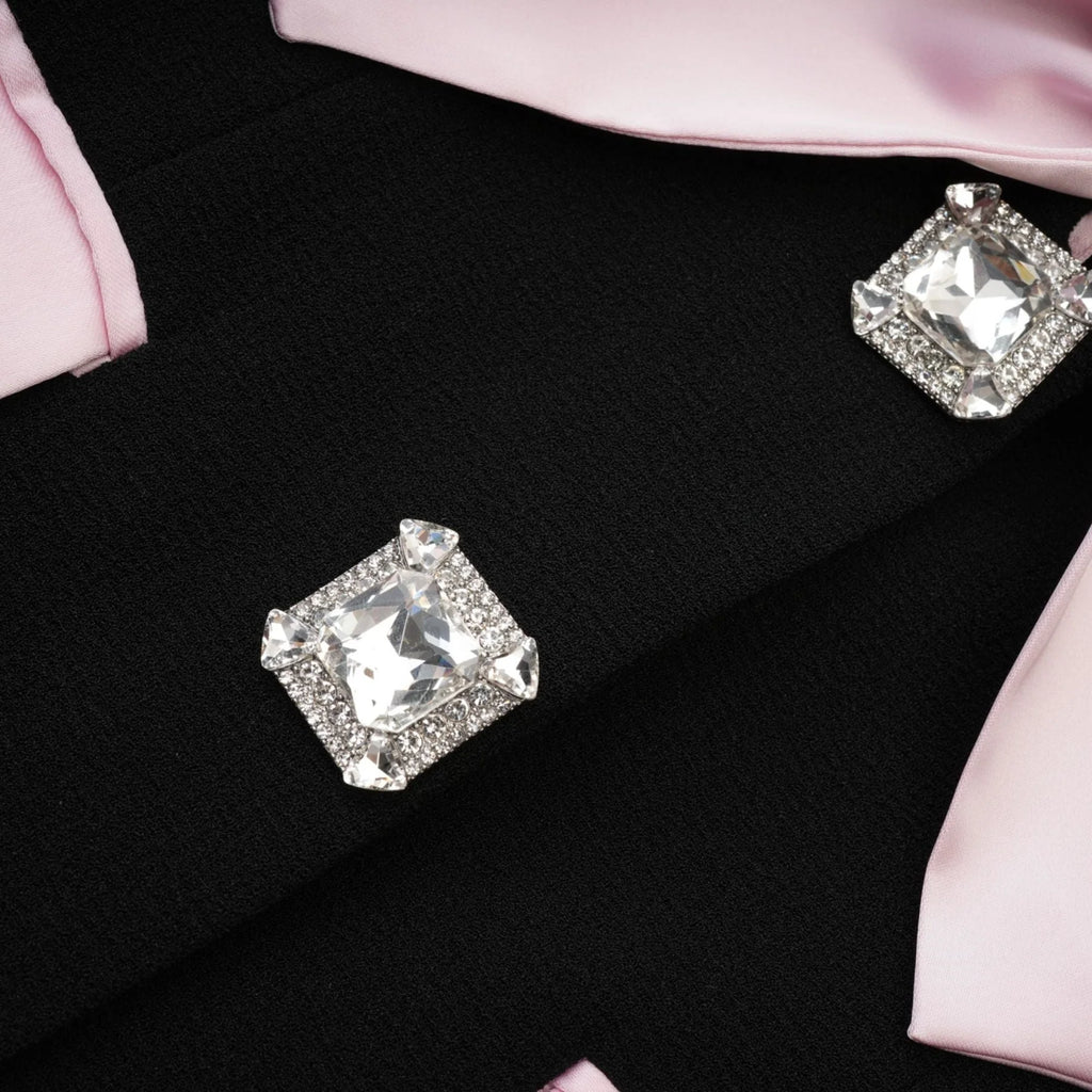 Zelda Jacket & Skirt Pink Black Matching Set