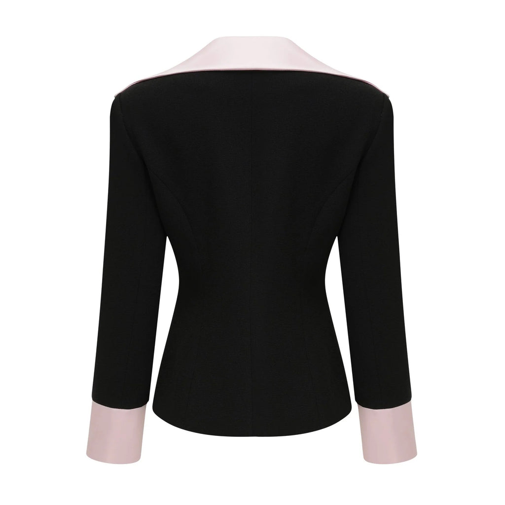 Zelda Jacket & Skirt Pink Black Matching Set
