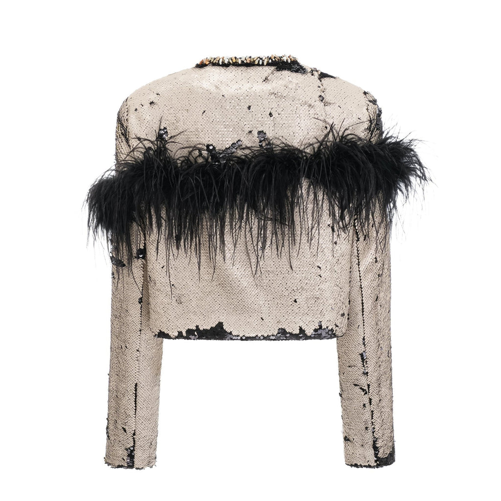Zelinda Sequin Bead Embellishment Jacket