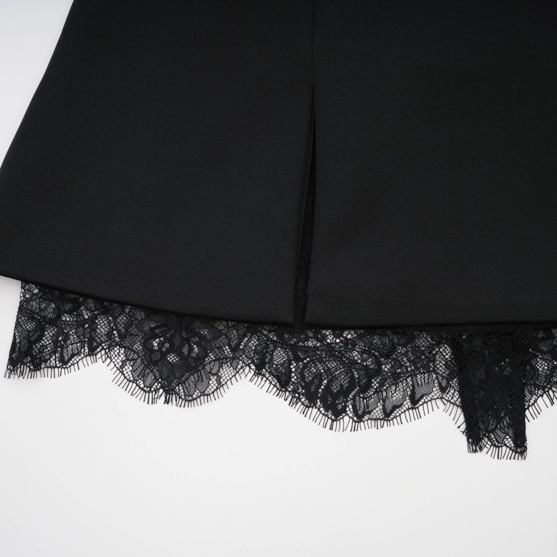 Zephyra Black Bustier Lace Trim Mini Dress