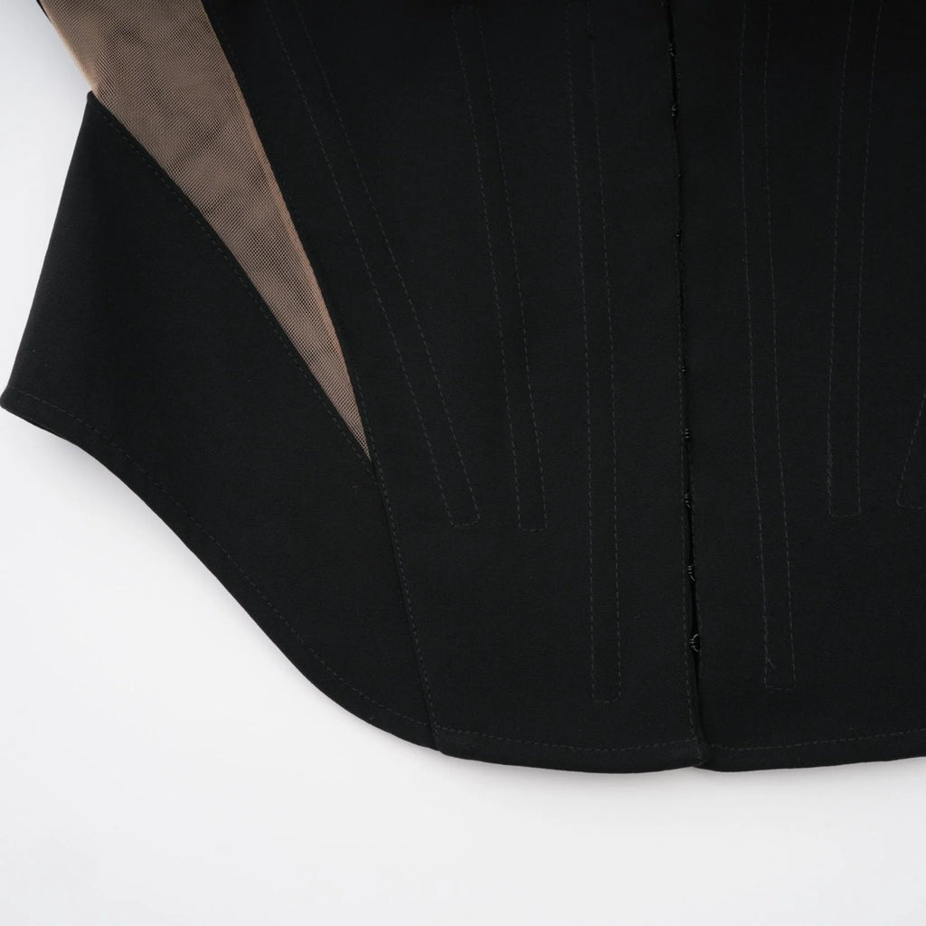 Zita Jacket with Corset Style & Mesh Panels