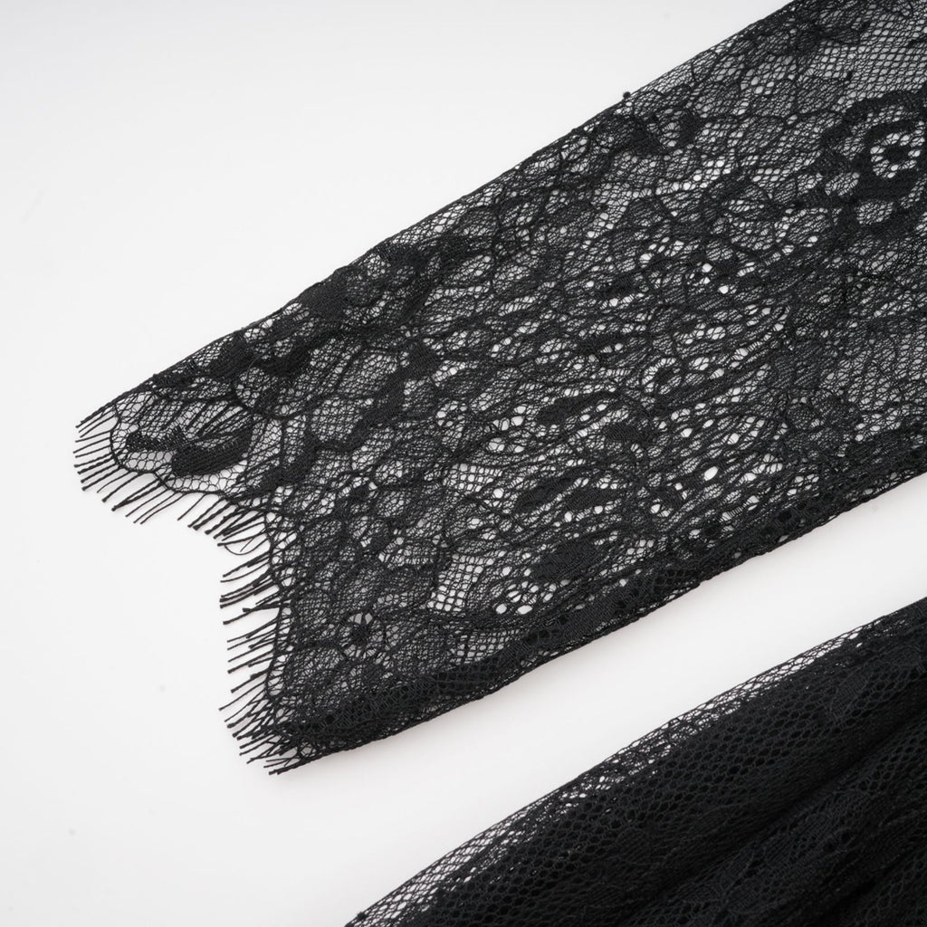 Zita Maxi Dress - Classic Blac - One - Shoulder Asymmetric Design with Lace Detailing