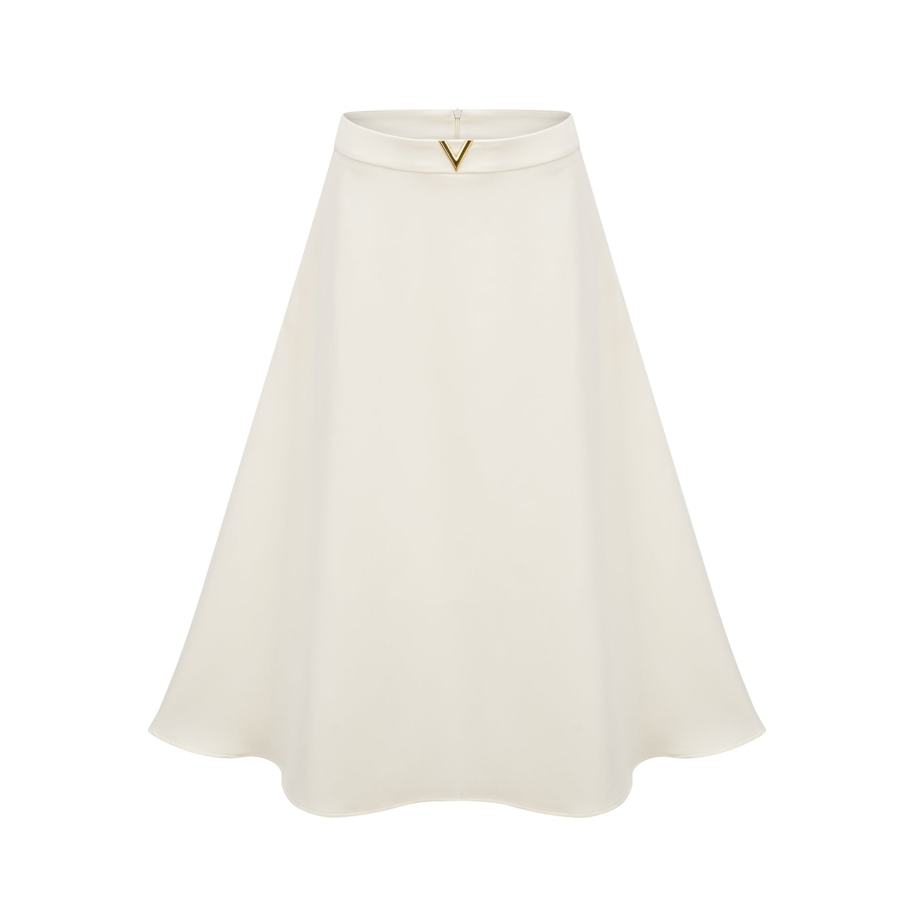 Zita Neutrals Skirt & Top Set 3D Petal Crystal Embellishment