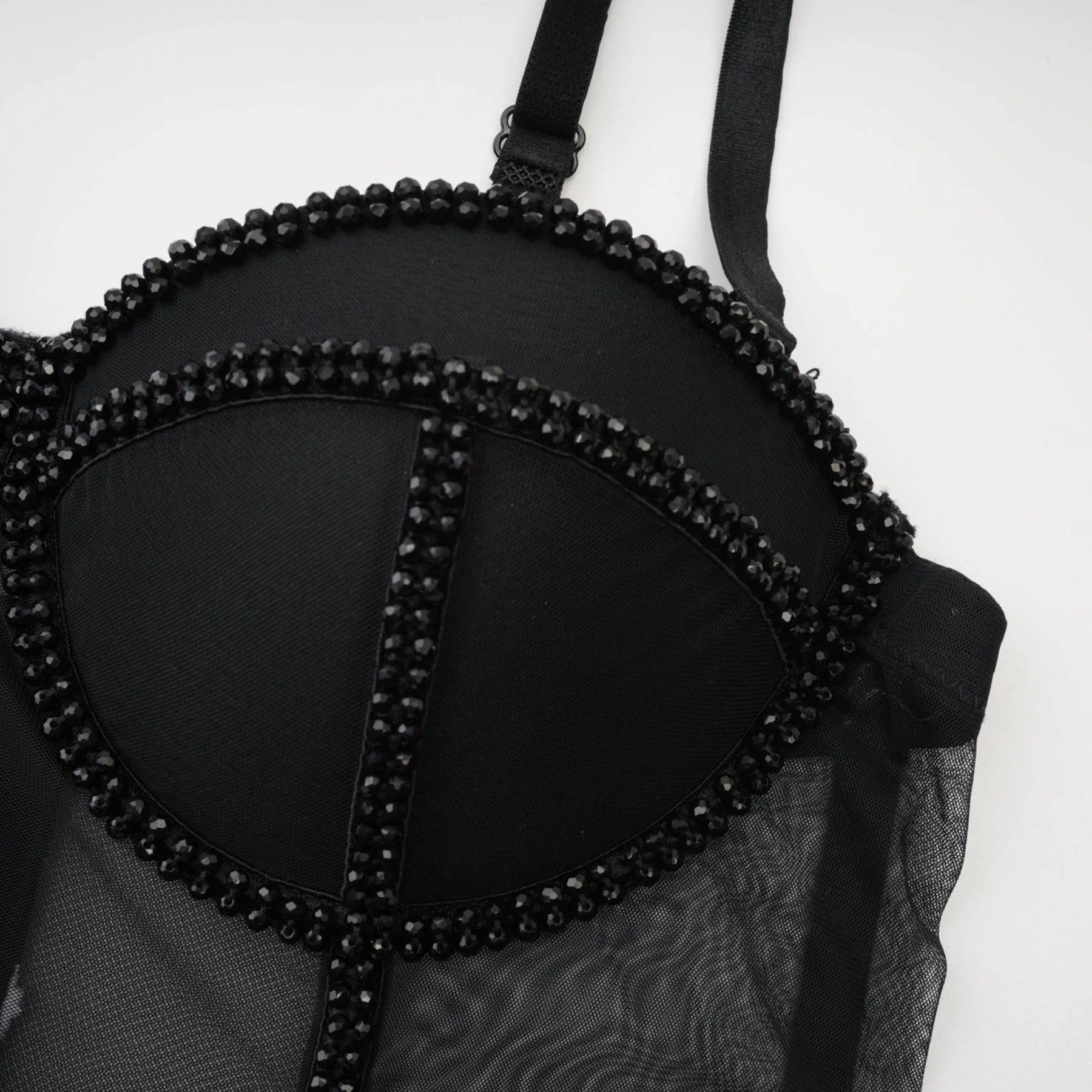 Zoe Corset Top with Embellished Details & Spaghetti Straps