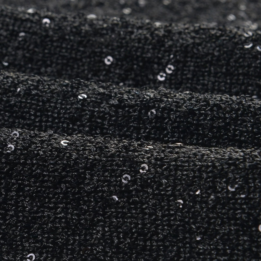 Zoe Jacket & Skirt Black Sequin Matching Set