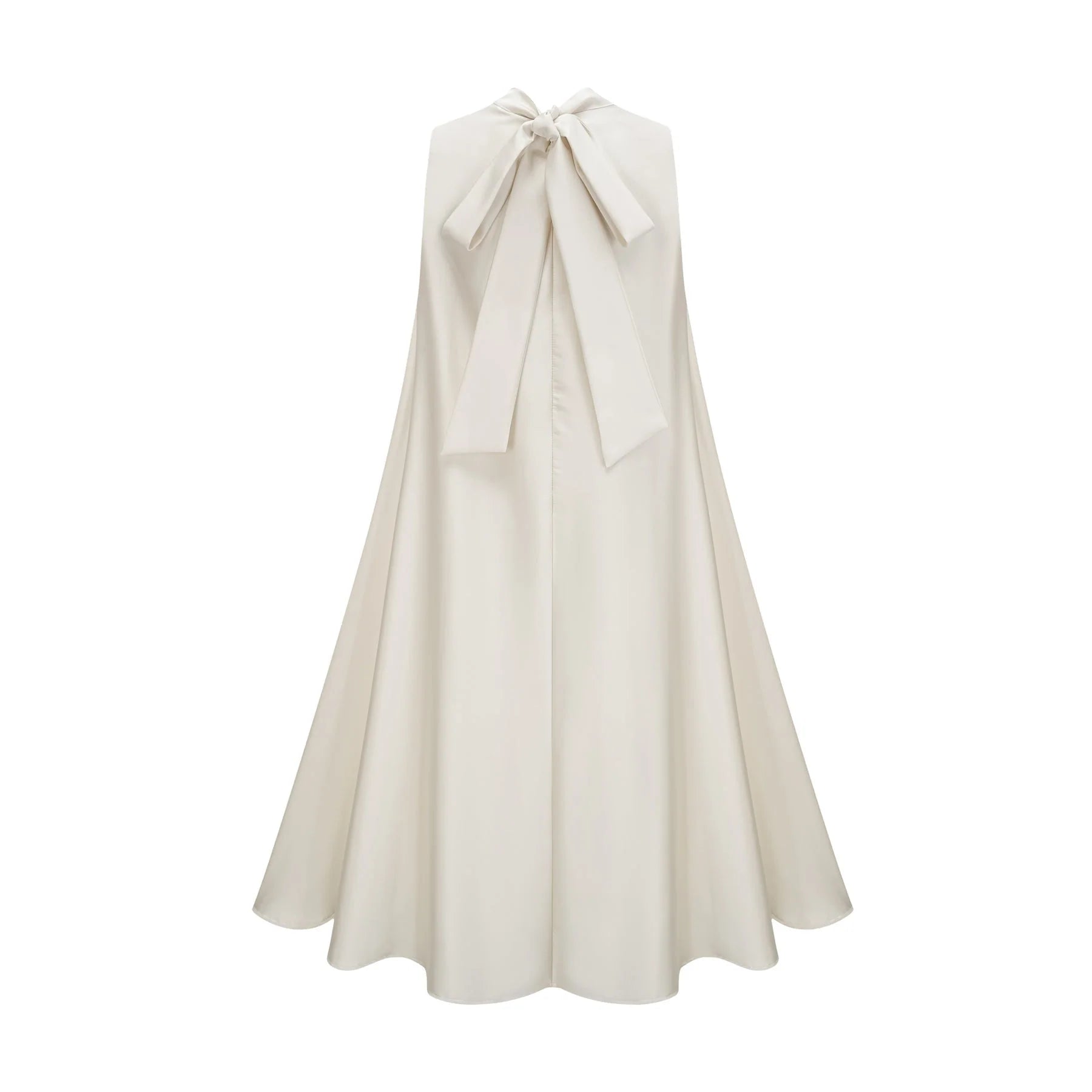 Zuri Floral Midi Dress Sleeveless Aline design with Beaded Appliqu in White