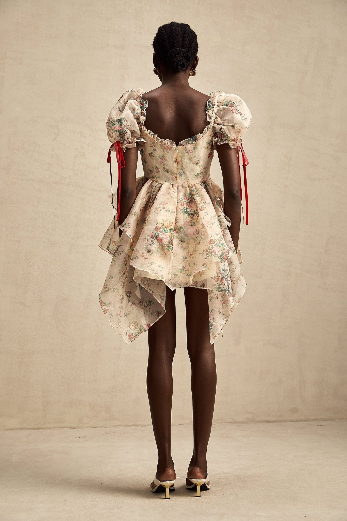 Zuri Mini Dress Sweetheart Neck Floral Print Mini Length